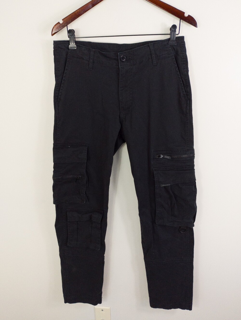 Supply & Demand NYC Men's Black Multi-Pocket Cargo Pants Size Medium
